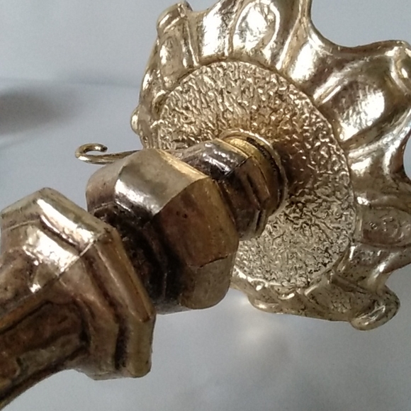 Dilly MFG Co Vintage gilded metal and marble pillar candleholders - Picture 10 of 16